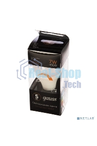 Лампа светодиодная Gauss 6.5Вт шар 3000К теплый белый E14 520лм 150-265В