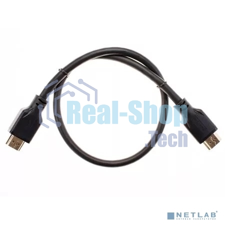 Кабель HDMI 19M/M,ver. 2.1, 8K@60 Hz 0.5m Telecom/VCOM TCG255-0.5M