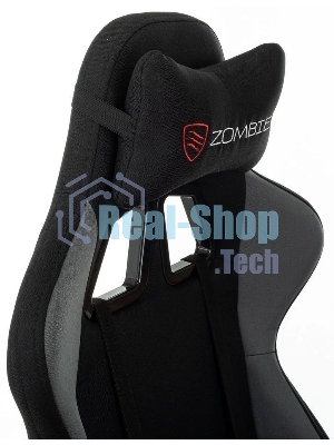 Кресло Zombie Rudger черный/серый, экокожа, 120 кг, механизм качания