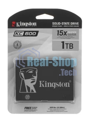 Накопитель SSD Kingston KC600, 1Tb, SATA III, 2.5
