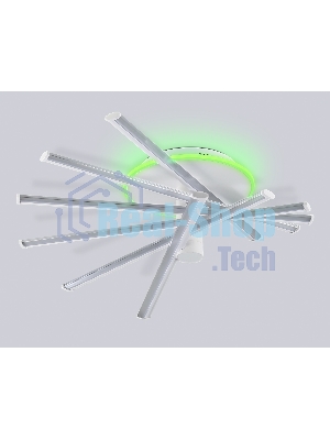 Потолочный светодиодный светильник Ambrella light FL6231 WH белый 88W 3000K-6400K+RGB 605*605*200 (ПДУ ИК)