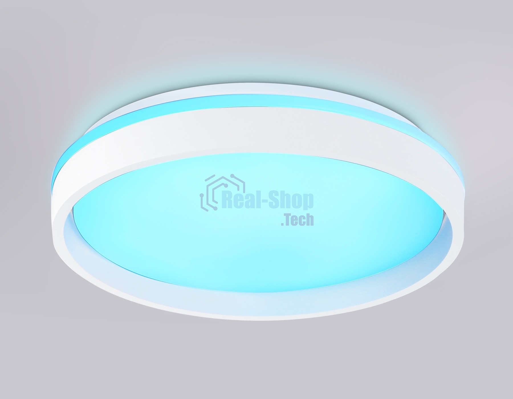 Светодиодный светильник RGB Ambrella light FZ601 WH/GD белый/золото IP20 46W 3000K-6500K+RGB D390*80 (ПДУ ИК)