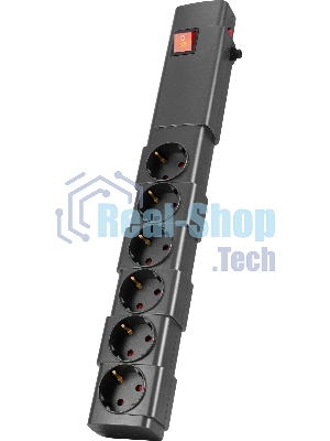 Сетевой фильтр Buro 600SPro-16-1.8-G 1.8м (6 розеток) графитовый (коробка)