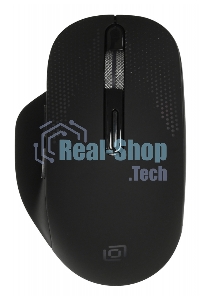 Мышь беспроводная Oklick 636LWC черный, 2400 dpi, радиоканал, USB/USB-C, кнопки - 6