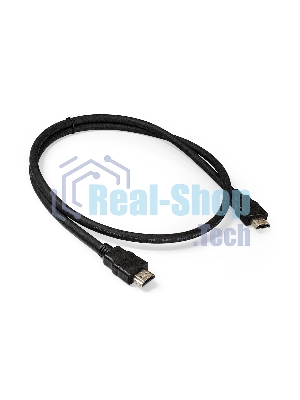 Кабель HDMI Exegate EX287729RUS EX-CC-HDMI2-1.0 (19M/19M, v2.0, 1м, 4K UHD, Ethernet, позолоченные контакты)