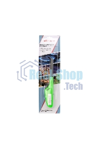 Бытовая газовая пьезозажигалка с классическим пламенем многоразовая (1 шт.) зеленая СК-306 Сокол