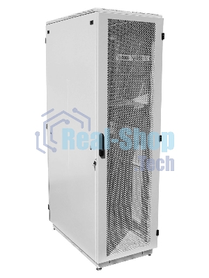 Шкаф телекоммуникационный напольный 42U (600x1000) дверь перф. 2шт, черный