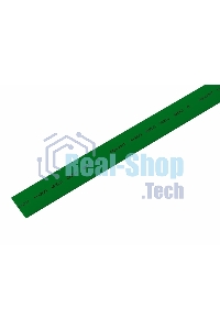 Трубка термоусаживаемая ТУТ 15,0/7,5мм, зеленая, упаковка 50 шт. по 1м, PROconnect