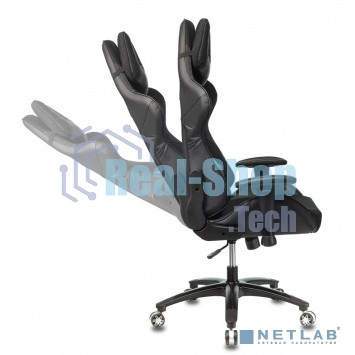 Кресло игровое Бюрократ VIKING 4 AERO BLACK EDITION черный искусст.кожа/ткань