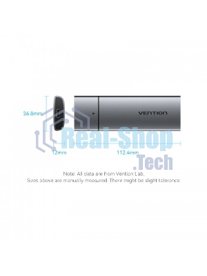 Корпус для SSD Vention USB 3.1 Gen 2-C M.2 NGFF (B-Key/B&M Key) Серый
