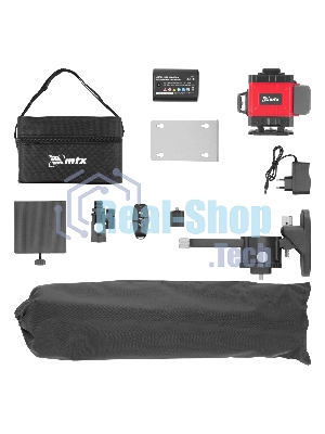 Лазерный уровень м-призм. MTX ML 360-3 Pro SET, 30 м, акк. Li 3000 мА·ч, состоит из 2 частей