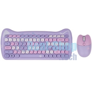 Комплект клавиатура+мышь Smartbuy 668396AG-KT беспроводной, USB, 1600 DPI, сиреневый/фиолетовый
