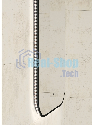 Зеркало Bau Black Rand 40х70, с LED фоновой подсветкой, бесконтактным сенсором, черной окантовкой
