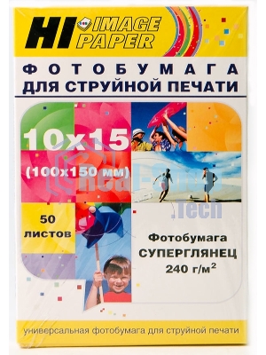 Бумага Hi-Black A21210U/ PH240-4R-50 Фотобумага суперглянец односторонняя (Hi-image paper) 10x15, 240 г/м, 50 л.