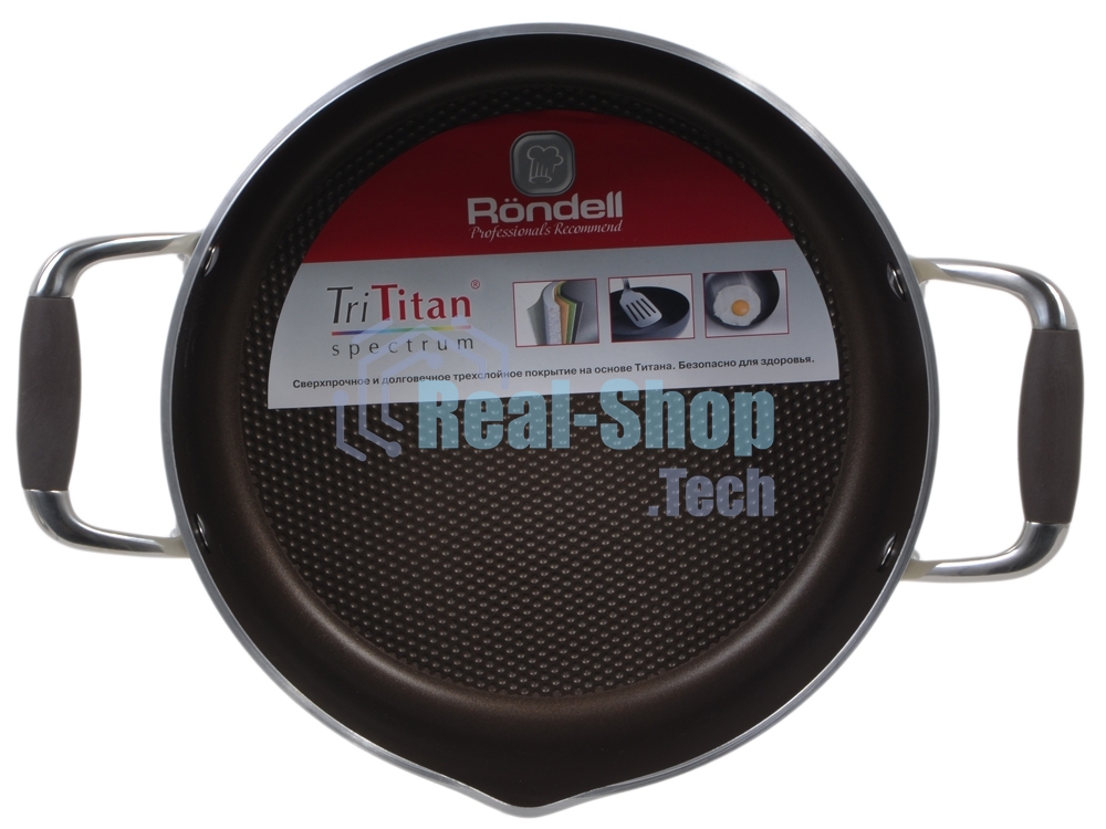 Кастрюля с/кр RDA-532 Latte (24 см 3,5 л, ручки из нержавеющей стали и силикона) Rondell