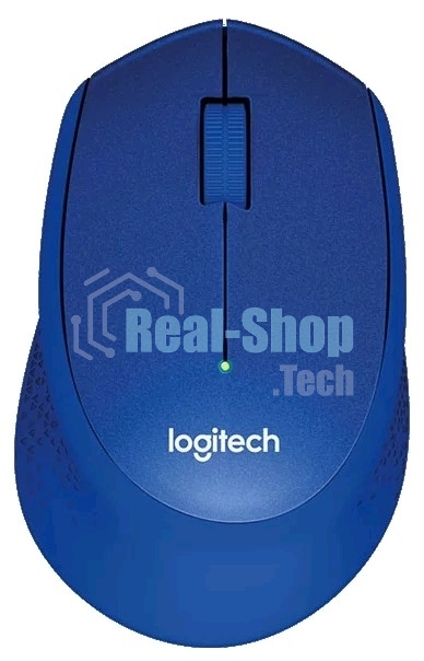 Мышь беспроводная Logitech M330 SILENT PLUS синий, 1000 dpi, радиоканал, USB, кнопки - 3
