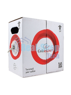 Кабель Cablexpert, UTP5e, 4 пары, 0.48 мм, CCA, однож., 100 м, серый