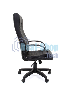 Кресло Chairman 480 LT черный, экокожа, 120 кг