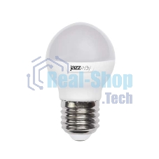 Лампа светодиодная JazzWay PLED-SP G45 9Вт шар 3000К тепл. белый E27 820лм 230В