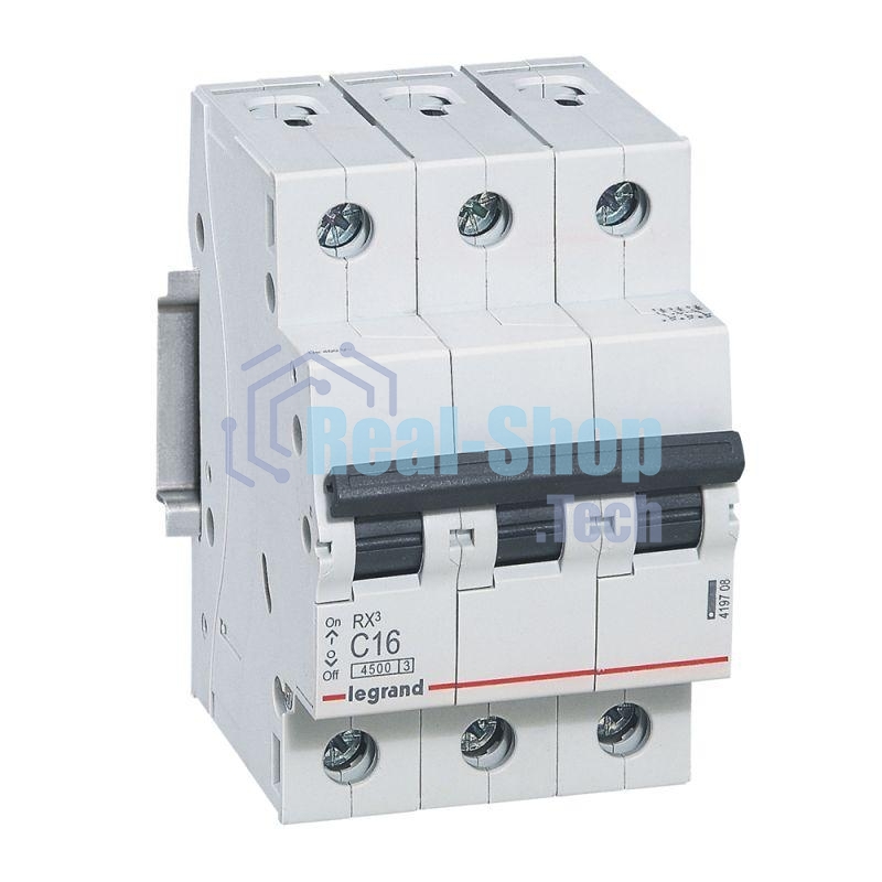 Выключатель автоматический RX3 4,5кА 16А 3П C RX3 Авт.выключатель 4,5кА 16А 3П C