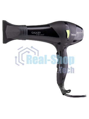 Фен для волос профессиональный Galaxy Line GL 4317, черный, 2200 Вт, АС мотор, 2 скоростных режима, 3 температурных режима, защита мотора от перегрева, защитная сетка, подвесная петля,насадка-концентратор