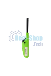 Бытовая газовая пьезозажигалка с классическим пламенем многоразовая (1 шт.) зеленая СК-306 Сокол