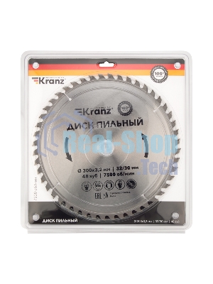 Диск пильный Kranz 300 мм х 48 зуб х 32/30 мм