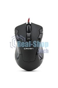 Мышь проводная Crown Gaming CMXG-804 черный, 2000 dpi, USB, кнопки - 9