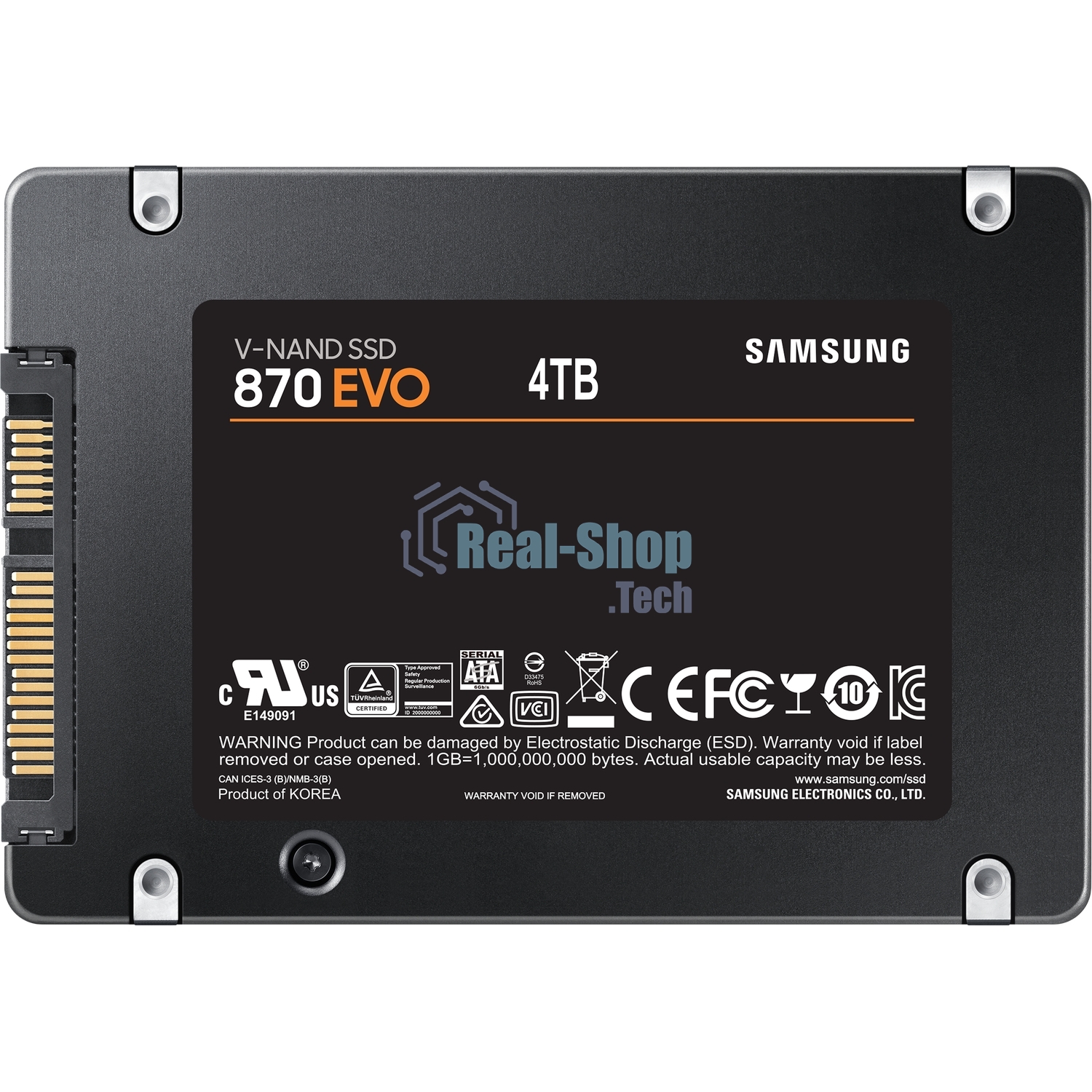 Накопитель SSD Samsung 4Tb 870 EVO, V-NAND, 2.5