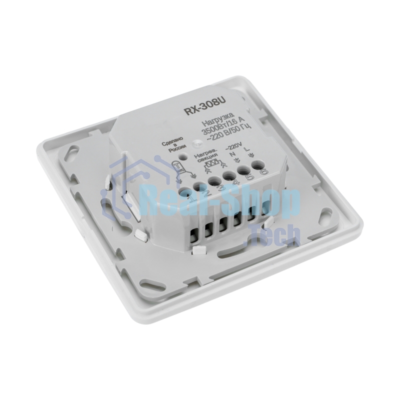 Терморегулятор механический Rexant RX-308U белый (совместим с Schneider серии Unica)