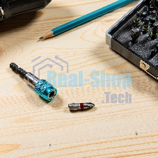 Набор бит Gross 11363 магнитный адаптер, сталь S2, пластиковый кейс, 32 предм.