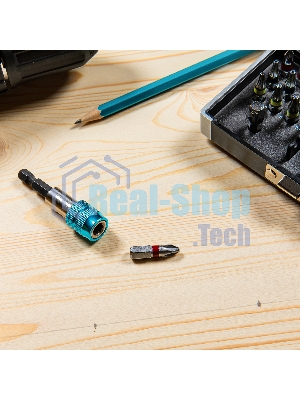 Набор бит Gross 11363 магнитный адаптер, сталь S2, пластиковый кейс, 32 предм.