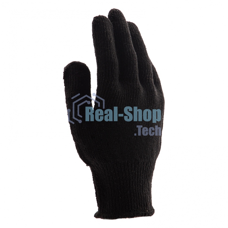 Перчатки трикотажные Сибртех хлопкоэфирные плюшевые, ПВХ 
