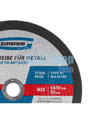 Круг отрезной по металлу Gross 230 х 1,8 х 22,2 мм, WA36TBF
