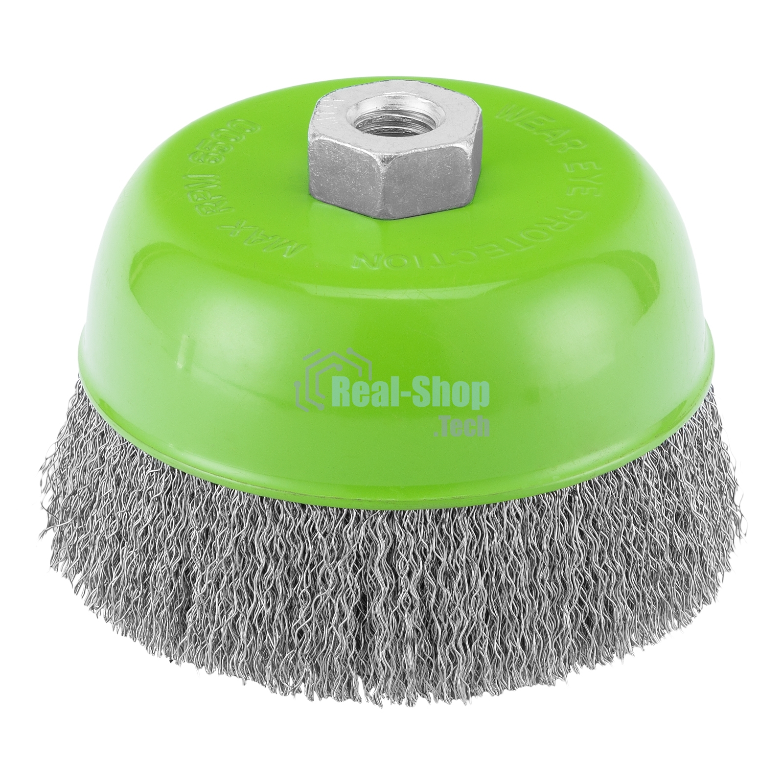 Щетка для УШМ Сибртех 125 мм М14, чашка, витая проволока 0,3 мм