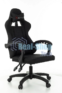 Кресло игровое Zombie Rudger черный с подголов. крестов. пластик