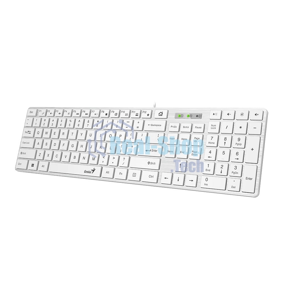 Клавиатура Genius Slimstar 126 проводная, USB Type-A, белый