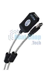 Кабель VCOM VUS7049-15M Кабель-адаптер USB2.0-repeater, удлинительный активный Am-->Af 15м