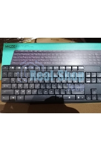 Комплект клавиатура + мышь Logitech MK235 клав:черный мышь:черный USB беспроводная
