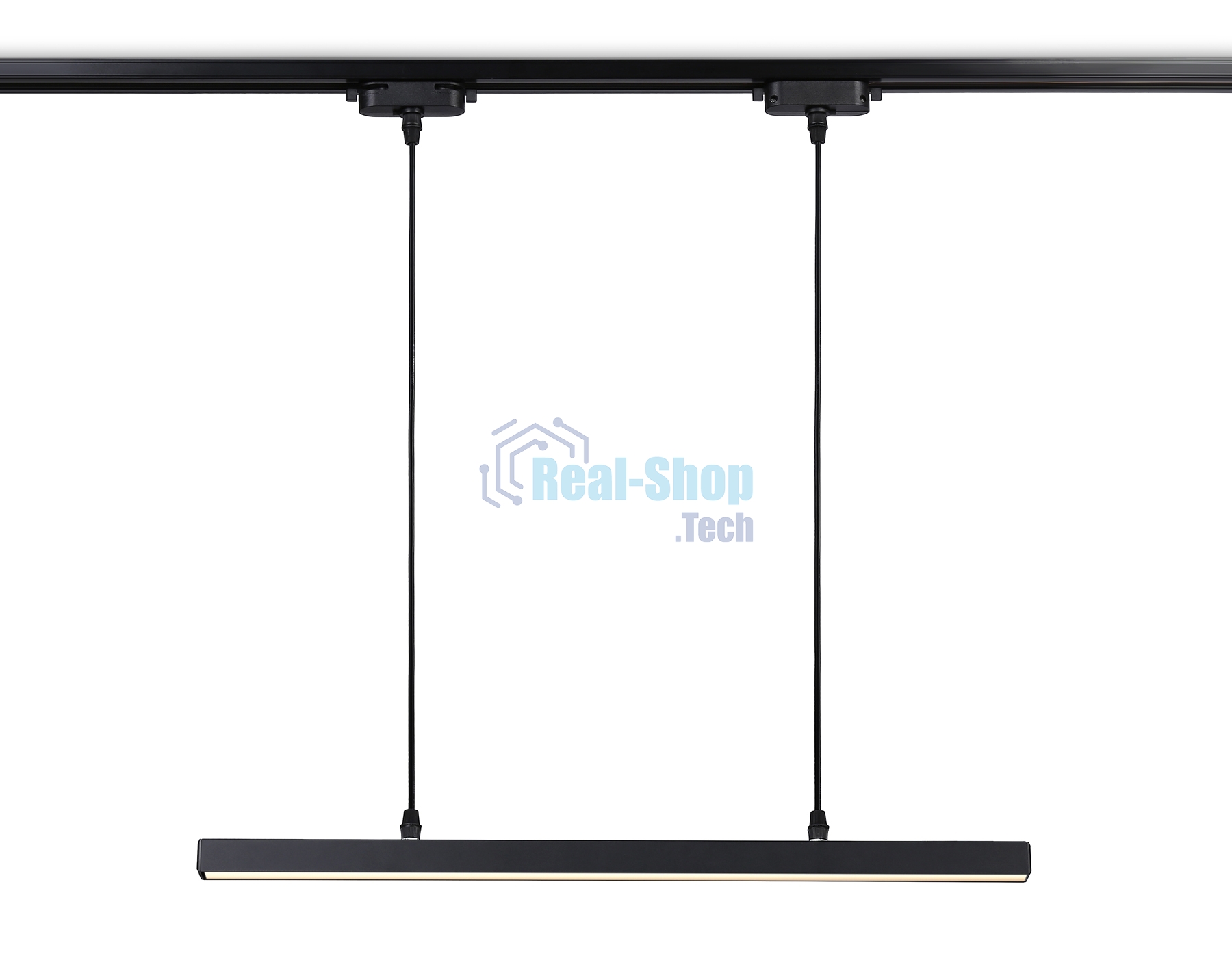 Трековый однофазный подвесной светодиодный светильник Ambrella light GL6785 BK черный LED 24W 3000K 600*22*1025