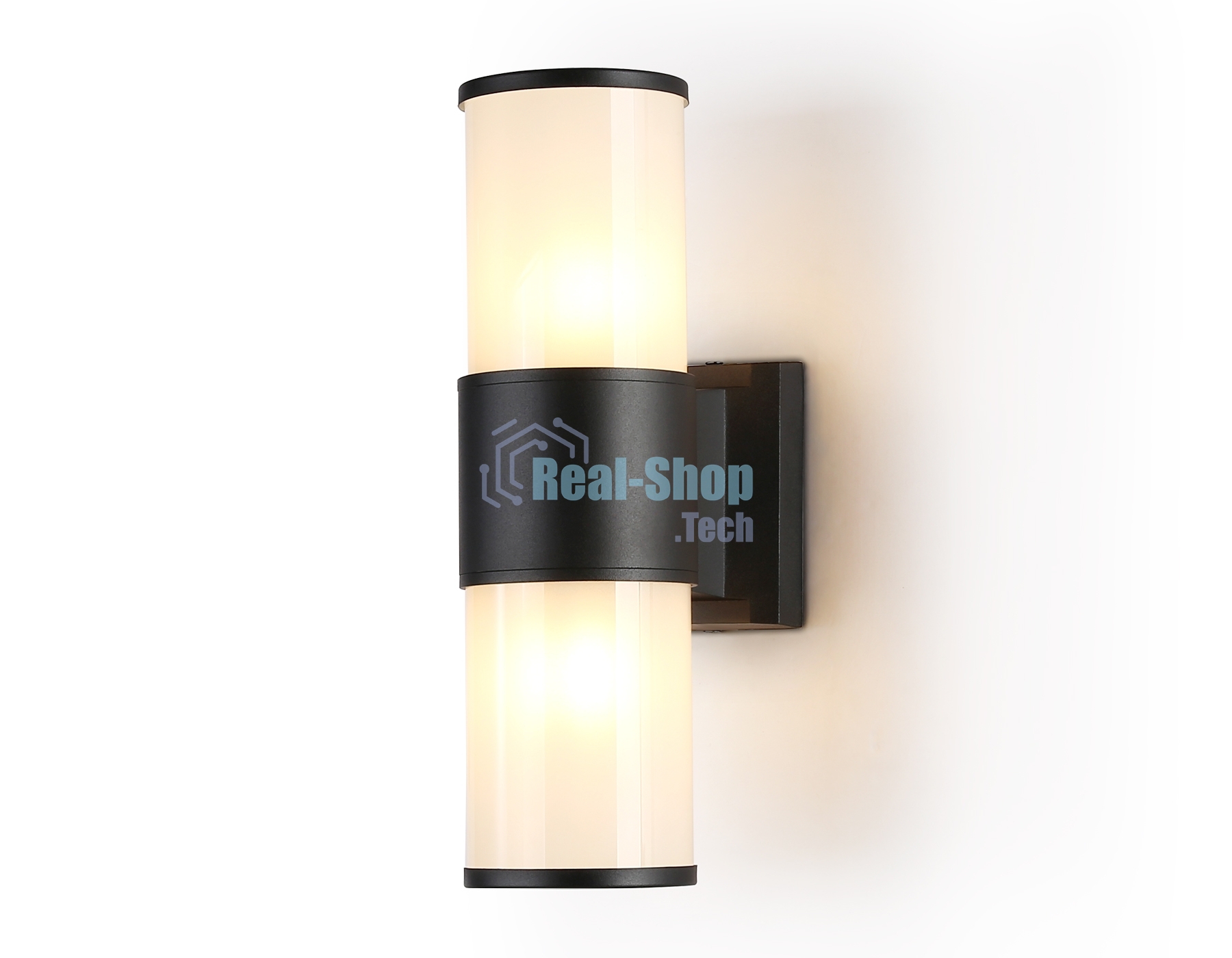 Светильник Ambrella light ST2455 BK/FR черный/белый матовый IP54 E27 max 40W 300*90*155