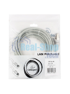 Патч-корд FTP Cablexpert cat.6, 3м, литой, многожильный, серый