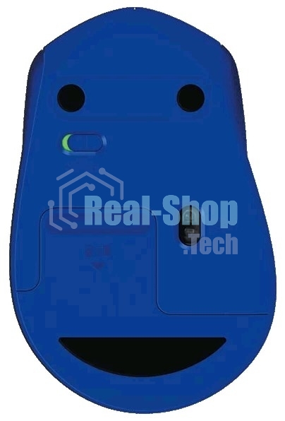 Мышь беспроводная Logitech M330 SILENT PLUS синий, 1000 dpi, радиоканал, USB, кнопки - 3