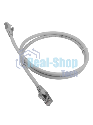 Патч-корд Lanmaster LSZH FTP кат.6A, 10 м, серый