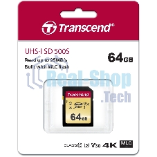 Флеш карта SD 64Gb Transcend SDХC UHS-I U3, MLC