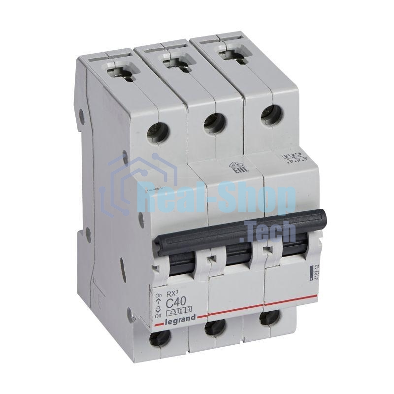Выключатель автоматический модульный 3п C 40А 4.5кА RX3 Leg 419712