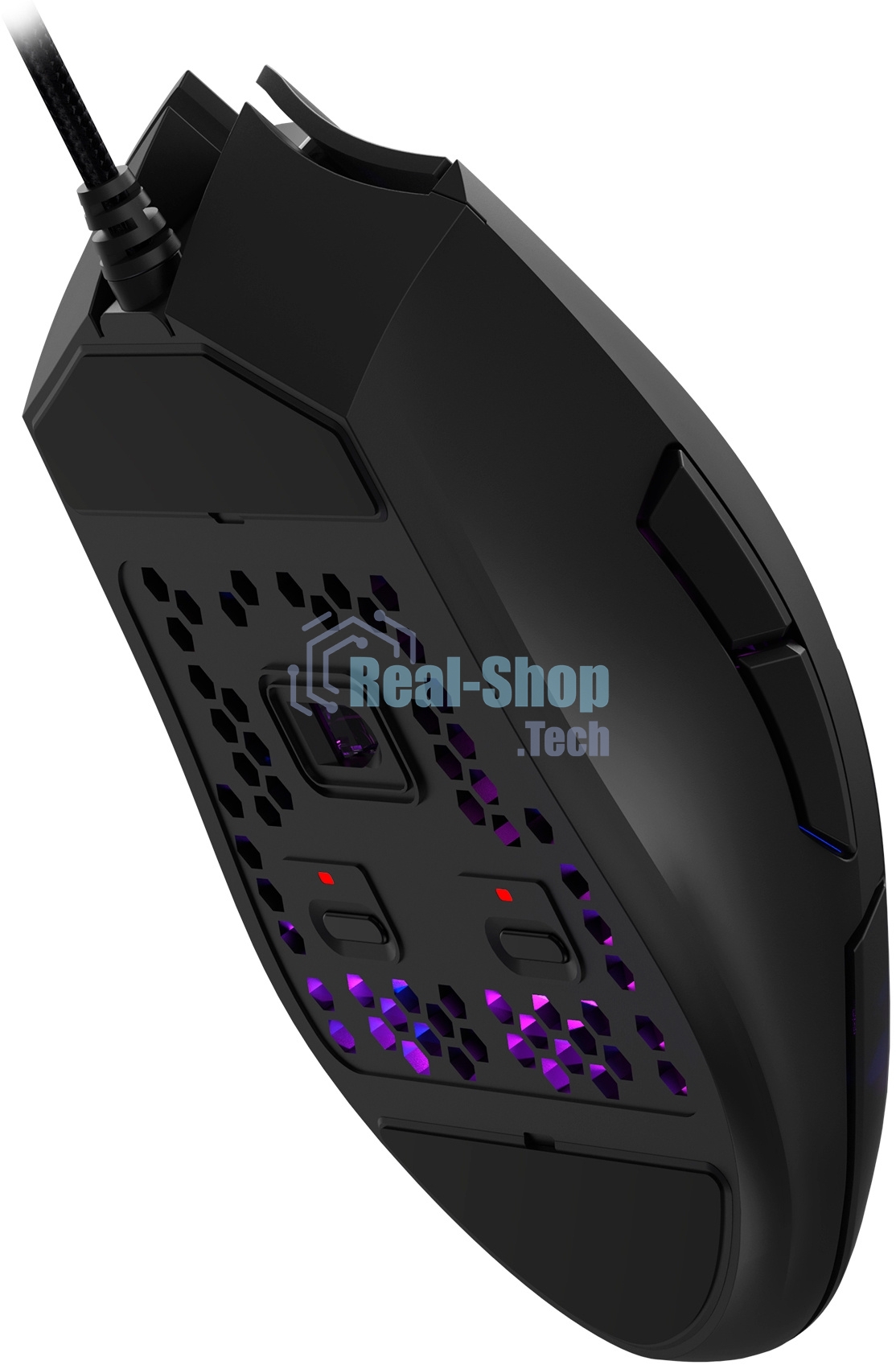 Мышь проводная A4Tech Bloody L65 Max черный/фиолетовый, 12000 dpi, USB, кнопки - 7