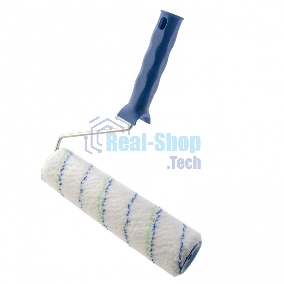 Валик Сибртех Водные краски, 250 мм, ворс 12мм, D - 48 мм, D ручки - 6 мм, полиэстер