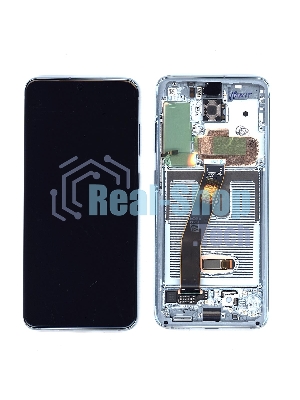 Дисплей для Samsung Galaxy S20 SM-G980F голубой
