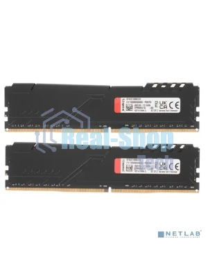 Оперативная память Kingston Fury Beast, DDR4, 32GB (2x16GB), 3200MHz, CL16, DIMM, с радиатором, черный